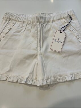 NWT Milly Ruffle Twill Shorts